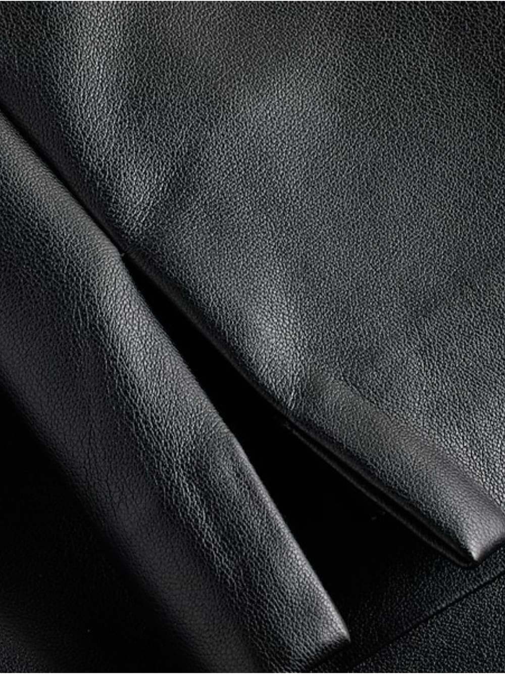 Express Black Faux Leather Mini Skirt - Picture 3 of 3
